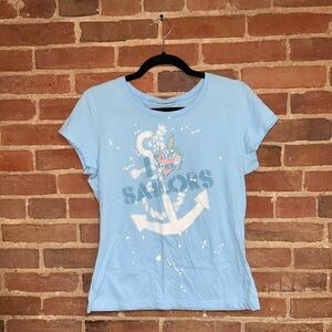 Wet Seal Light Blue Cotton Tee
